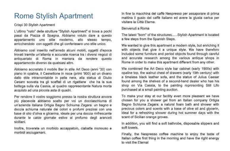 Crispi 30 Stylish Apartment Roma Exterior foto